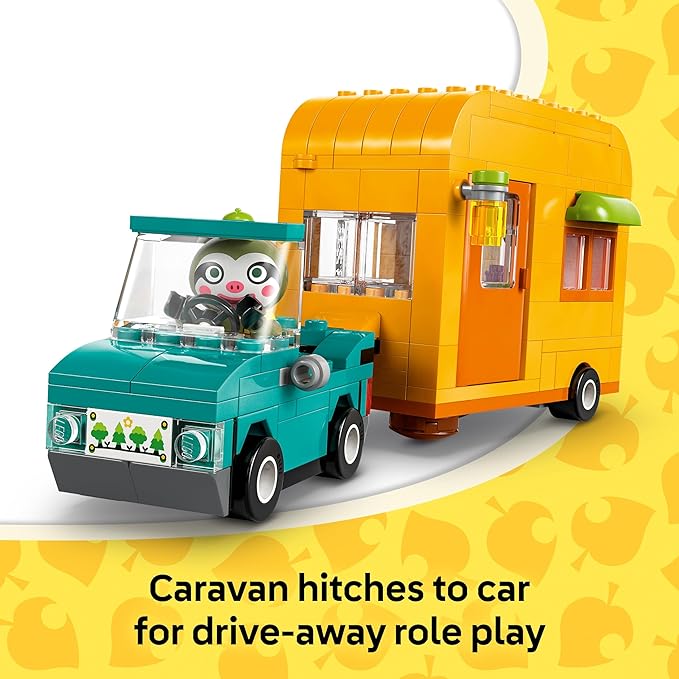 LEGO Animal Crossing Leif's Caravan & Garden Shop Building Toy - Animal Crossing Toy Figure and Playset for Kids, Girls and Boys, Ages 7+ - Pretend Play Gift Idea for Birthdays - 77054