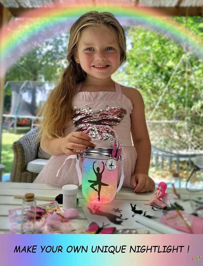 DIY Sports Night Light Gifts for Girls Age 3 4 5 6 7 8-12, Birthday Present & Arts and Crafts Kit for Kids, Art Set Project, Gymnastics & Ballet