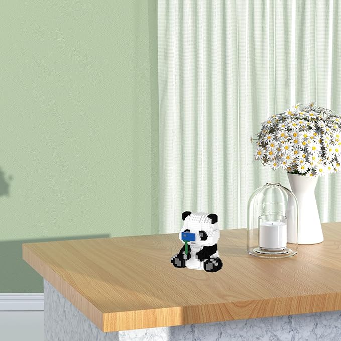 Panda Mini Building Blocks, Micro Building Blocks for Adults and Kids 700 Pieces (Sitting Panda)