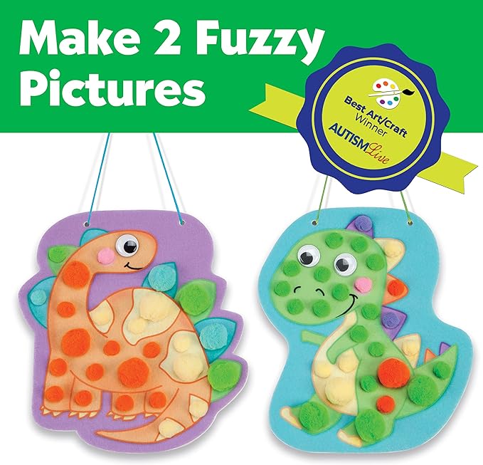 Creativity for Kids Pom Pom Pictures: Dinosaurs - Toddler Learning Toys, Sensory Play for Ages 3+