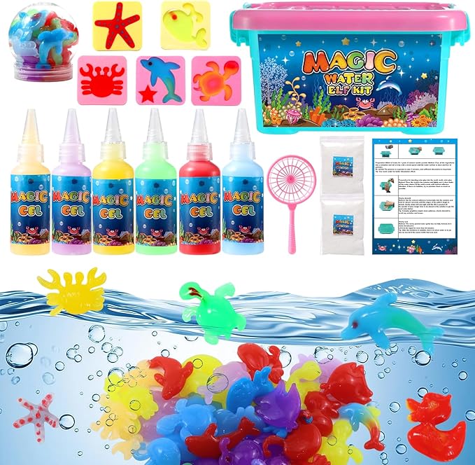 VXIENFTU Magic Water Elf Toy Kit for Kids,Aqua Fairy Water Gel Kit,DIY Magic Water Gel Craft Kit,Gift for Christmas, Birthday Gifts, for Boys Girls Party Favors