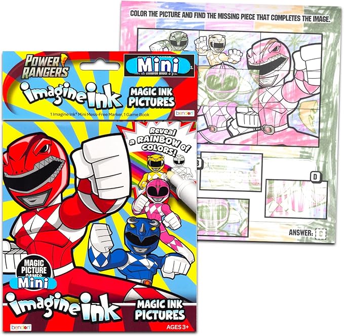 Power Rangers Coloring Book Super Set - Bundle with 3 Power Rangers Coloring and Activity Books for Kids Plus Stickers | Power Rangers Party Supplies for Boys