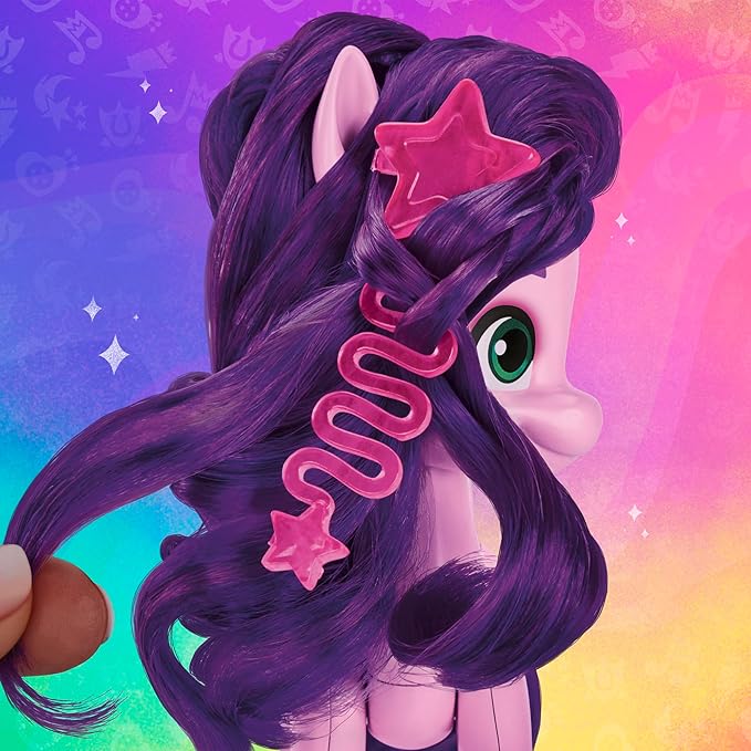 My Little Pony Toys Princess Pipp Petals Style of The Day, 5-Inch Hair Styling Dolls, Toys for 5 Year Old Girls and Boys