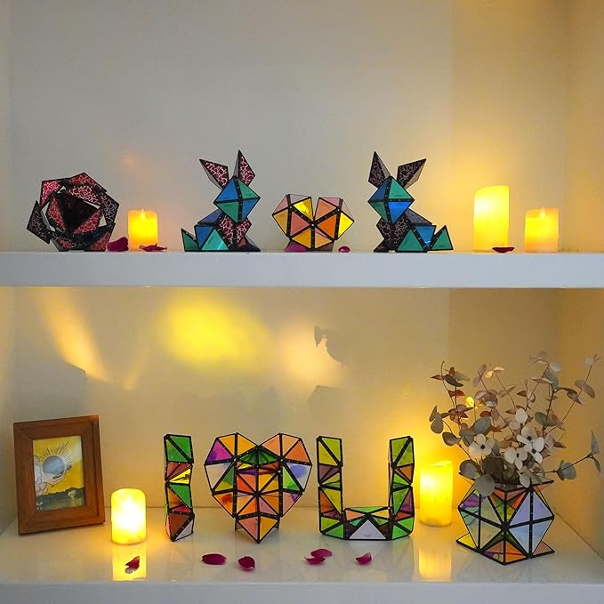 TOSY Magnet Pyramid Stone - 1 Cube Transforms into 1 Billion Shapes, 243 Rare Earth Magnets, Holographic Design, Spinner Accessory, Fidget/Puzzle/Sensory/STEAM Toy, Gift for Valentine Easter Birthday