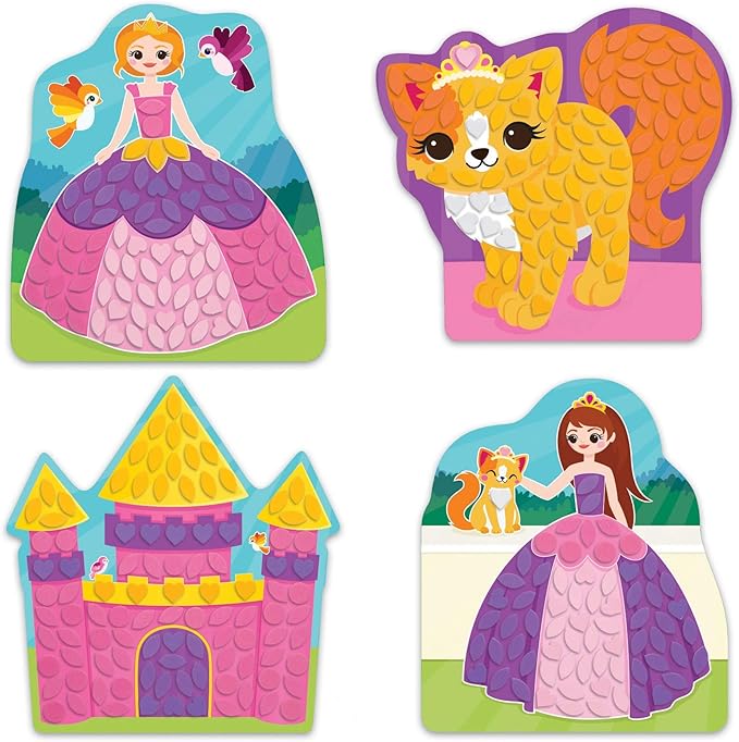 ORB My First Sticky Mosaics Princesses, Purple/Pink/Yellow/Blue, 9.5" x 1.5" x 9.5" (50955-00)