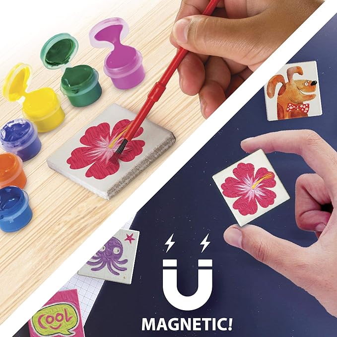 Creative Kids Magnetic Mini Tile Art - Make Your Own 10 Fridge Magnets