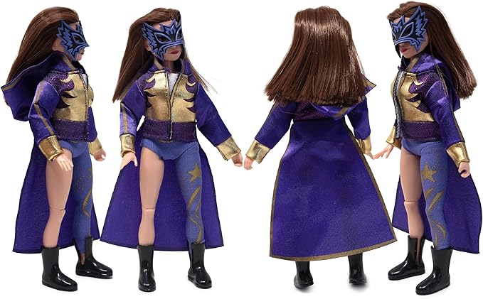 Boss Fight Studio Lady Maravilla, I Am Brilliance Doll, Lucha Libre Collectible Action Figure – Highly Articulated Soft Goods Figurine with Accessories Including Smartphone and Selfie Stick – 1:12