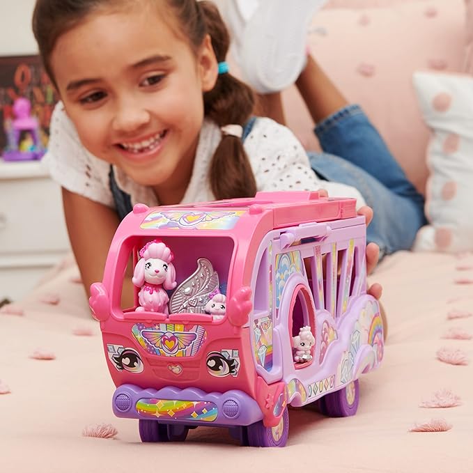 Hatchimals CollEGGtibles, Transforming Rainbow-Cation Camper Toy Car with 6 Exclusive Characters, 10 Accessories, Kids Toys for Girls Ages 5 and up