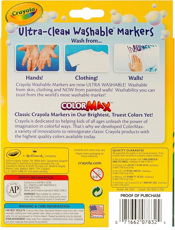 Crayola 8 Ct Bold Broad-Line Washable Markers