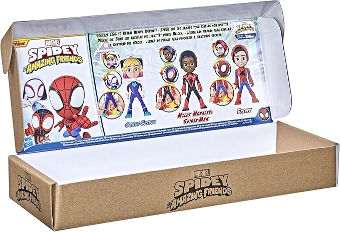 Spidey and his Amazing Friends Marvel Hero Reveal Multipack with Mask-Flip Feature, 4-Inch Action Figure Toys, Kids 3+ (Amazon Exclusive)