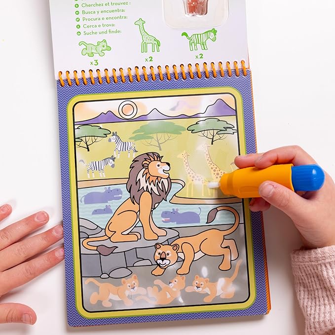 Melissa & Doug On the Go Water Wow! Reusable Water-Reveal Activity Pad - Safari - FSC Certified