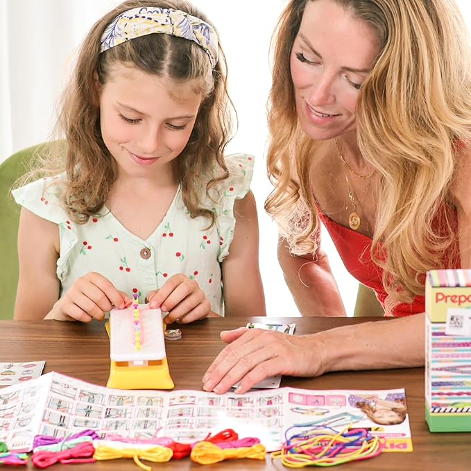 PREPOP Friendship Bracelet String Making Kits - Popular Toys for 7 8 9 10 11 12+ Year Old Girls, DIY Arts and Crafts Bracelets Maker Activities Supplies, Best Birthday Gifts Ideas Age 6-12 yr Girl