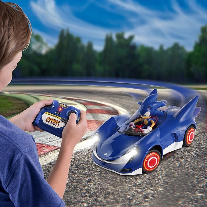 Sonic and Sega All Stars Racing Remote Controlled Car - Sonic the Hedgehog, For Ages 6 and up, Allows Children to Pretend to Drive and Have Fun at the Same Time!