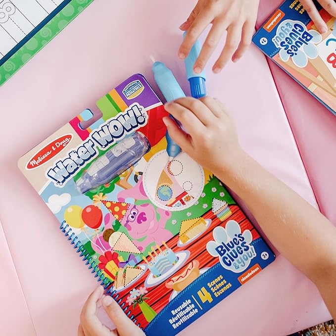 Melissa & Doug Blues Clues & You! Water Wow!! Shapes Water Reveal Travel Book | Activity Pad | 3+ | Gift for Boy or Girl