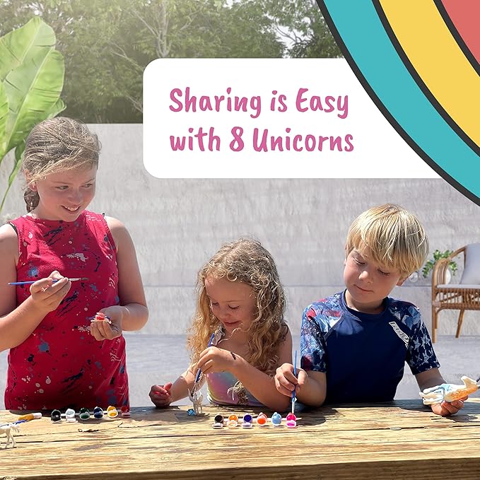 Unicorn Painting Kit for Girls - STEM Certified Unicorn Craft for Girls ages 4-6 & up- Paint Your Own Unicorn Arts and Crafts includes 2 DIY Headbands & 8 Kids Painting Crafts for Fun Screen-Free Play