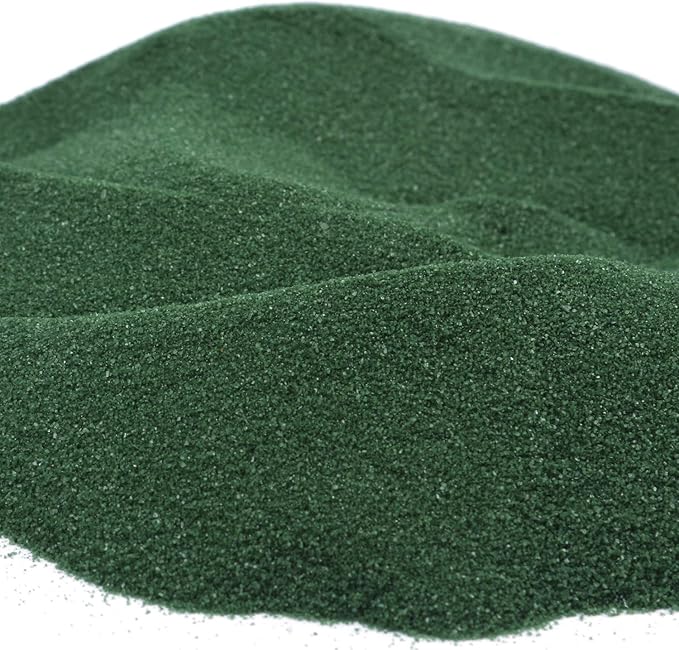 Shiny Stone Colorful Sand,Rainbow Sand,Art Sand,Colored Sand,Craft Sand,Decorative Wedding Vibrant Sand, 250g/0.55lb/8.81oz for Kids Creativity Wedding Succulent Terrarium Vase (Dark Green)