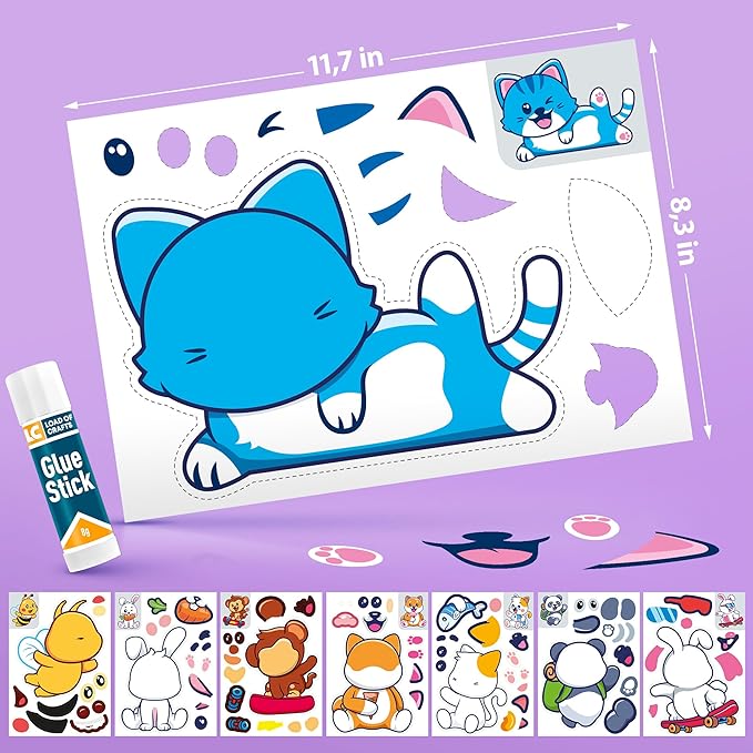 Toddler Craft Kit for Kids Ages 2-5 - Make Your Own Adorable Animal Friends