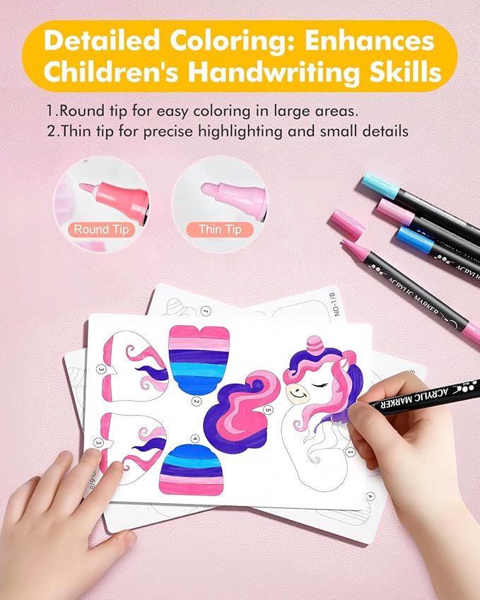 Paint with Unicorn Water Coloring Books for Kids,3D Puzzle & Watercolor Painting Kit,Mess Free Painting Activity,Arts and Crafts 8-12 Toy,Valentines Birthday Gifts for Girls Ages 4,5,6,7,8,9,10,11,12+