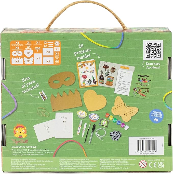 Tiger Tribe: Nature Art Set - Turn Natural Found Treasures Into Art Projects, Kids Ages 3+ with Parent, Ages 7+ Independent Craft Time, Activity Set