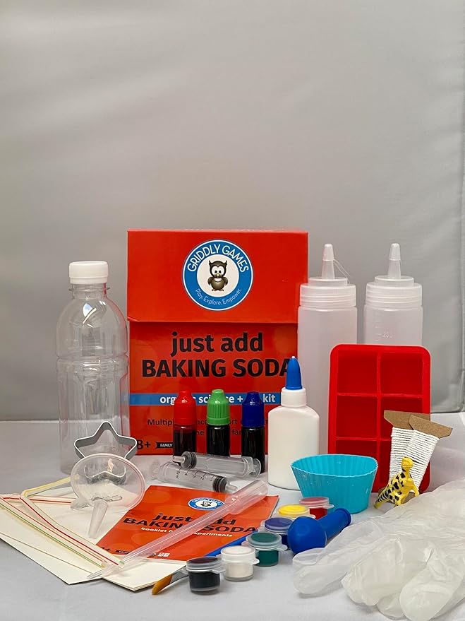 STEM Toys by Griddly Games - Art & Science Kits for Kids Age 8-12 Fun & Educational Science Toys, Engaging Kids Activity Kit, Perfect Science Kit for Hands-on Learning (Just Add Baking Soda)