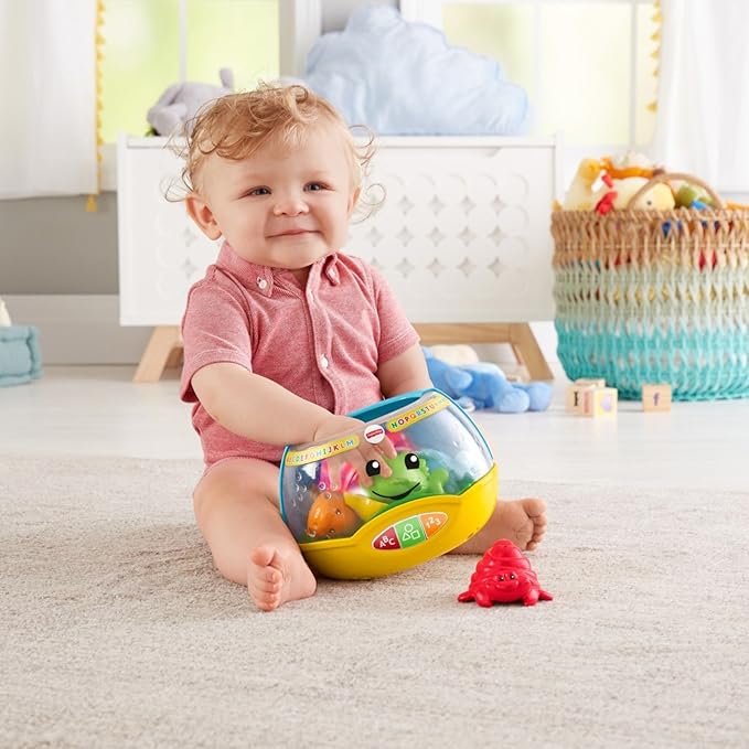 Fisher-Price Baby & Toddler Toy Laugh & Learn Magical Lights Fishbowl with Smart Stages Learning Content for Infants Ages 6+ Months