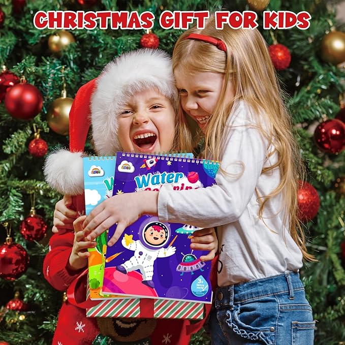 ZMLM Paint with Water Books for Kids - Easter Basket Stuffers Mess Free Coloring Activity for Toddlers - Arts & Crafts Gifts Toys for Valentines Birthday Christmas Boy Girls Ages 4 5 6 7 8(Sapce)
