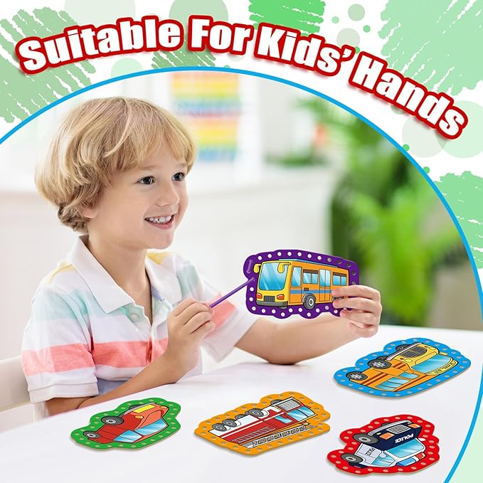 Quilinz Lacing Cards,Sewing Kit for Kids,Fine Motor Toys,Shoe Tying Practice,Classroom Must Haves,Manipulatives for Preschoolers,Homeschool Supplies,Preschool Learning Activities,Toddler Crafts