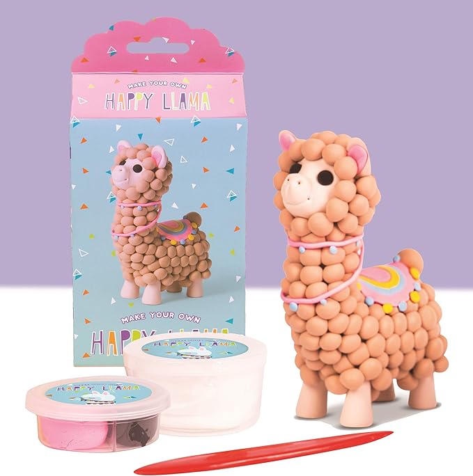 iscream Fizz Creations Make Your Own Mini Happy Lama Modeling Dough Shaping Kit