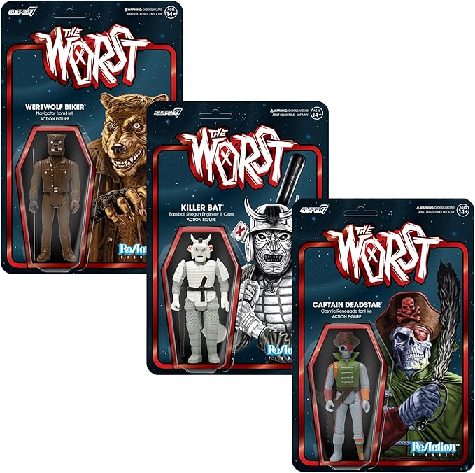 Super7 The Worst Werewolf Biker (Scum Squad) - 3.75" The Worst Action Figure with Accessory Collectibles and Retro Toys