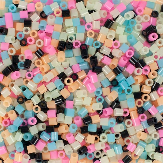Perler Beads Fuse Beads for Crafts, 1000pcs, Multicolor Glow in the Dark