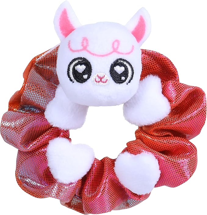 Scrunchmiez Four Pack, Exclusive scrunchies That Magically transforms from Hair Scrunchie to Cute Plush Friend as Well as Backpack Clip. So Many Characters to Collect & wear.