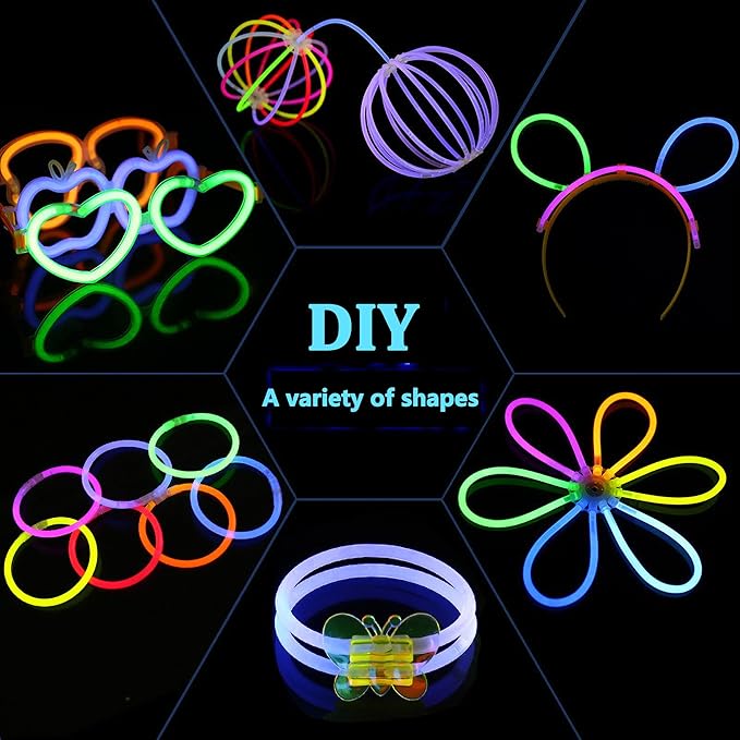TGXRZX Glow Stick 100PCS, 7.9“, Glow stick bracelet, Glow necklace, use in the dark to make it glow, suitable for concerts, Halloween, Christmas, football parties, birthday party supplies. (Blue)
