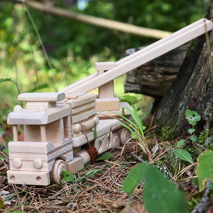 Wooden Fire Trucks - Fire Truck Toys for 3 Year Old Boys - DIY Handmade Toys - Realistic Toys for Boys - Preschool Toys & Preschool Learning Activities