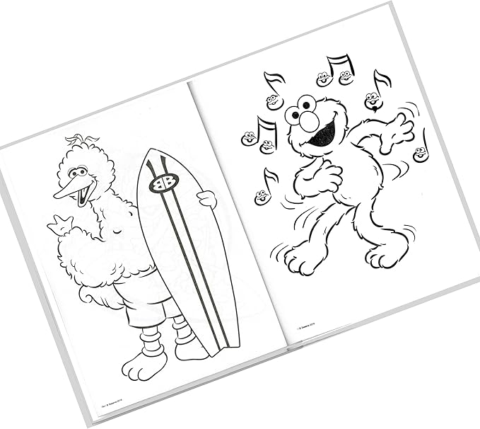 Disney Studios Sesame Street Elmo Coloring Book with Sesame Street Stickers Bundle