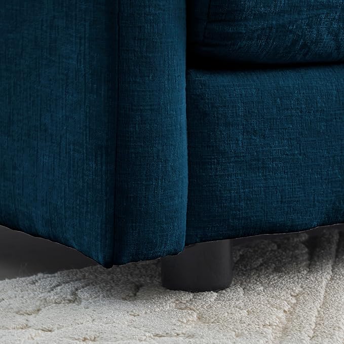 Chenille Oversized Accent Chair - 41.4”W Big Comfy Modular Cloud Chair, Cozy Armchair for Living Room, Bedroom, Kids Room, Family Room, Reading Nook, Navy Blue