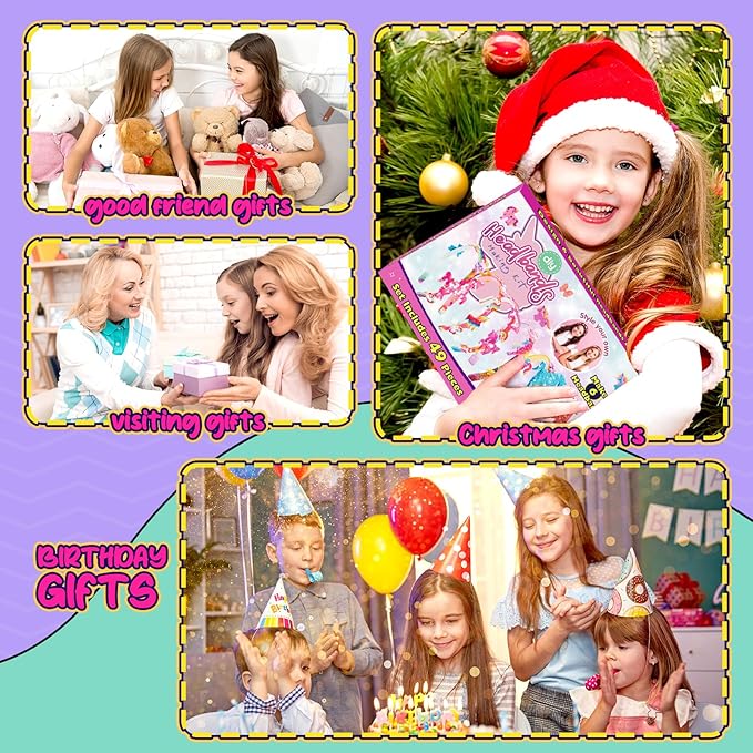 Unicorn Hair Accessories for Girls,Headband Making Kit Arts and Crafts for Kids Ages 4-6 6-8 8-12,Girls Toys Unicorn Gifts for 4 5 6 7 8 9 Year Old Girl Birthday Gifts