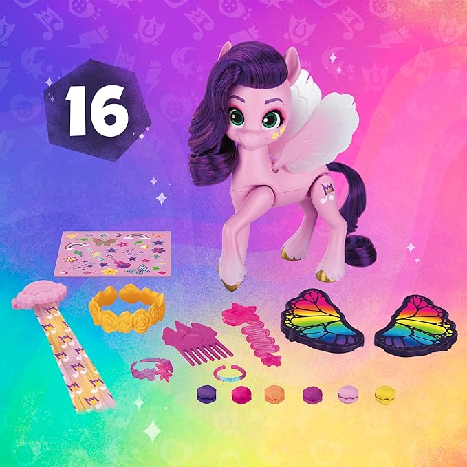 My Little Pony Toys Princess Pipp Petals Style of The Day, 5-Inch Hair Styling Dolls, Toys for 5 Year Old Girls and Boys
