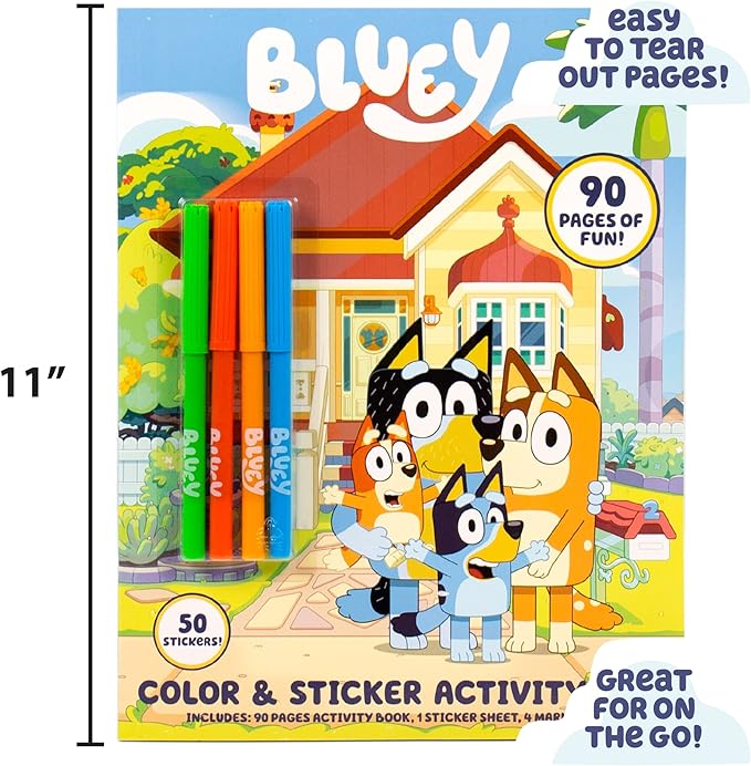 Bluey Coloring & Activity Book Coloring Book Activity for Kids Ages 3 & Up – Includes Stickers for Kids