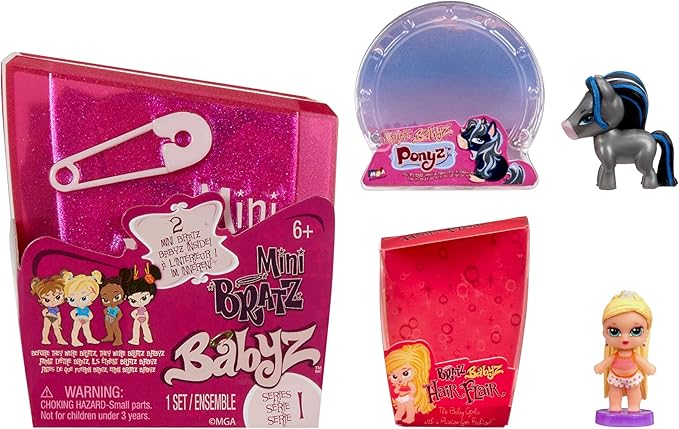 Bratz Mini Babyz Collectible Figures by MGA's Miniverse, 2 Mini Babyz in Each Pack, Blind Packaging Doubles as Display, Y2K Nostalgia, Collectors Ages 6 7 8 9 10+