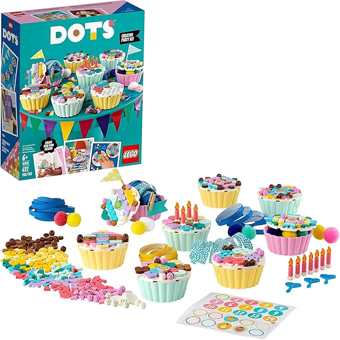 LEGO DOTS Creative Party Kit 41926 DIY Craft Decorations Kit; Makes a Perfect Play Activity for Kids, New 2021 (622 Pieces)