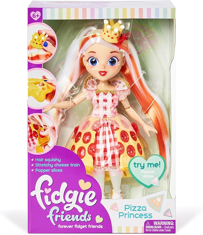 Sunny Days Entertainment Fidgie Friends Pizza Princess, Fashion Doll with Fidget Fashion Features