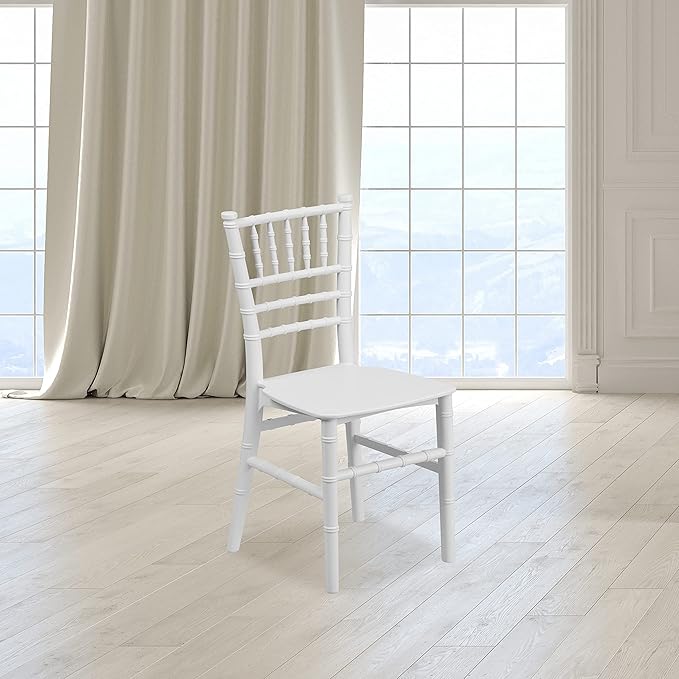 Flash Furniture Hercules Series Children's Resin Event Chair, Commercial/Residential All Occasion Chair, 330 lb. Static Weight Capacity, White