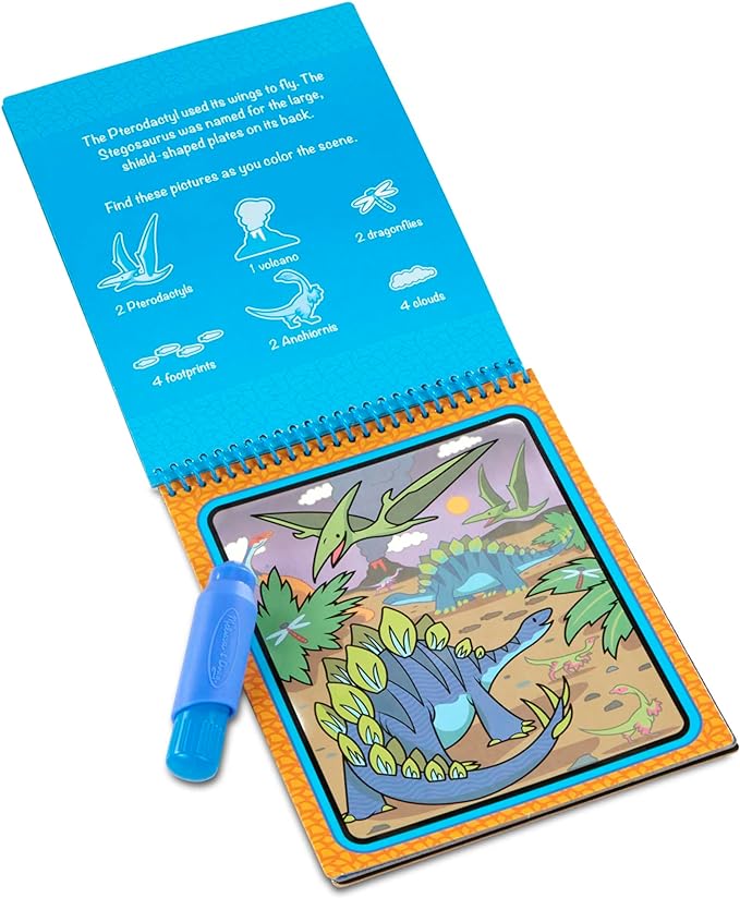 Melissa & Doug On The Go Water Wow! Reusable Water-Reveal Activity Pad – Dinosaurs