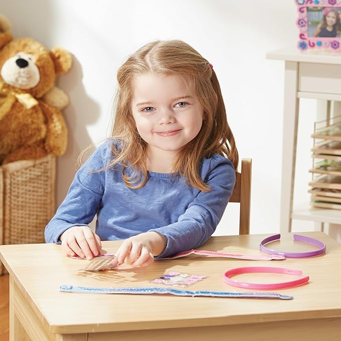 Melissa & Doug Design-Your-Own Headbands Jewelry-Making Kit With 50+ Stickers