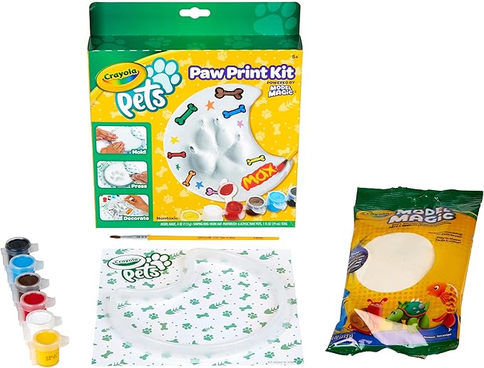 Crayola Pets Paw Print Keepsake Kit, Moon Craft Kit, Gifts for Pet Lovers