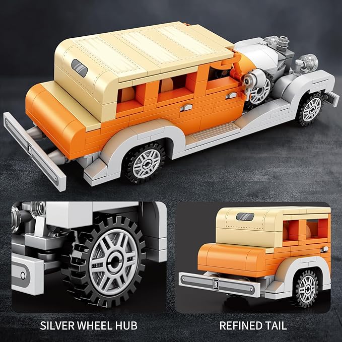 Race Car Models Building Blocks for Adults,Rolls Royce Phantom Classic Cars Toy for Boys Age 8-12,Birthday Gifts Ideas for Kids Retro Car Lovers,Teens and Adults(326Pices)