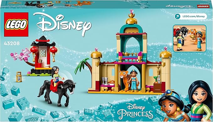 LEGO® Disney Jasmine and Mulan’s Adventure 43208 Building Kit; A Fun Princess Construction Toy for Kids Aged 5+