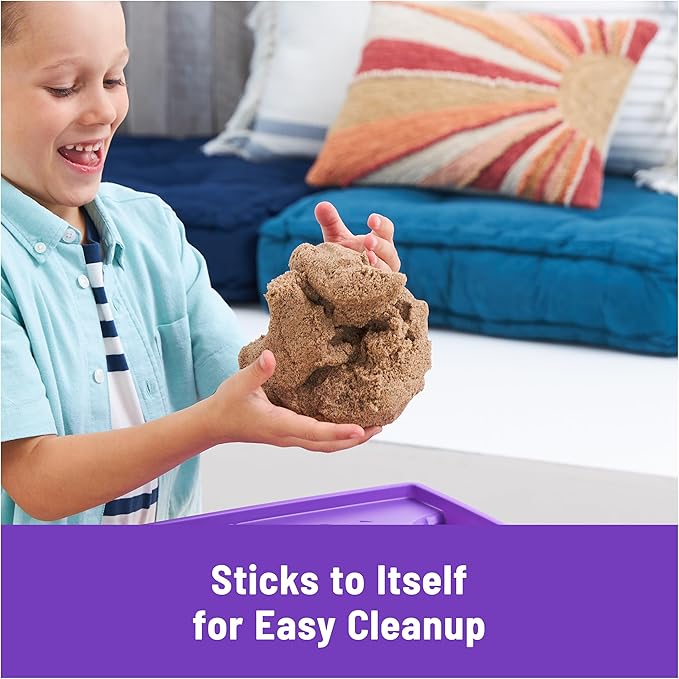 Kinetic Sand, Deluxe Beach Castle Playset with 2.5lbs Play Sand, Tools & Molds, Sensory Toys for Kids Ages 5 and up