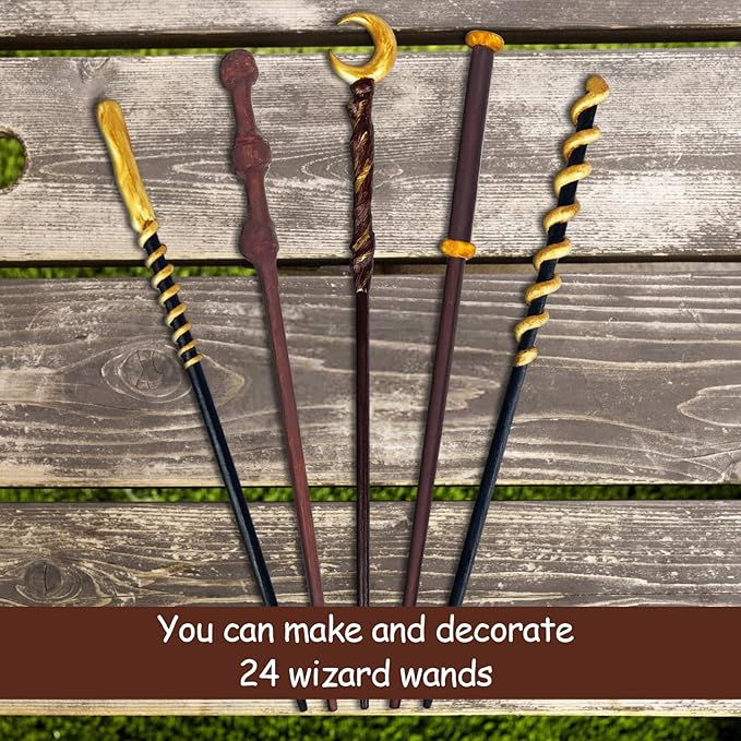 Magic Wizard Wand Making Kit DIY Craft Set for Kids Adult Birthday Party Gift Make Your Own Wands 67-Piece