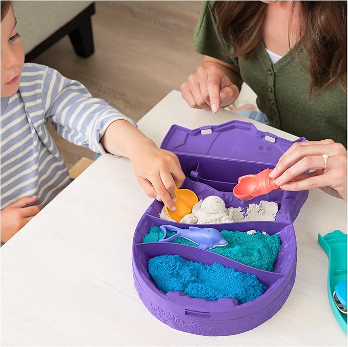 Kinetic Sand, Project Planet Deep Sea with 24oz Play Sand & Sea Creature Tools, Sustainably Minded Eco Friendly Materials, Sensory Toys for Kids